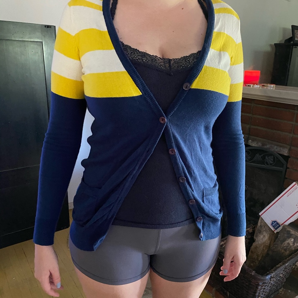 Forever 21 stripped cardigan